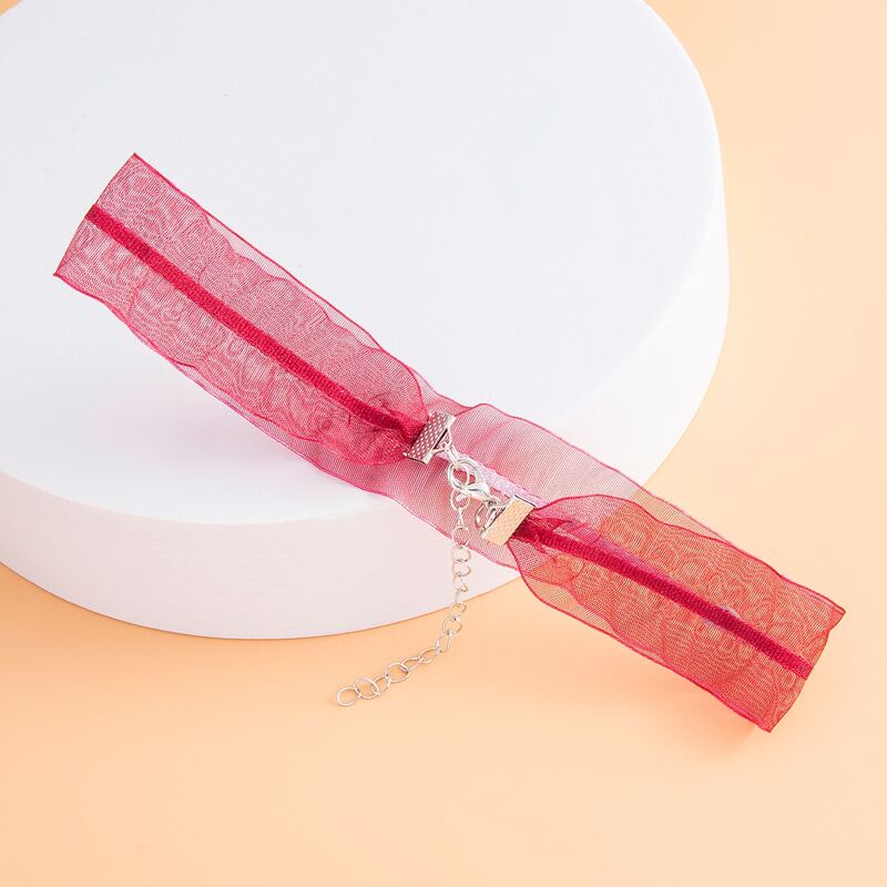 

Simple Mesh Choker, Red