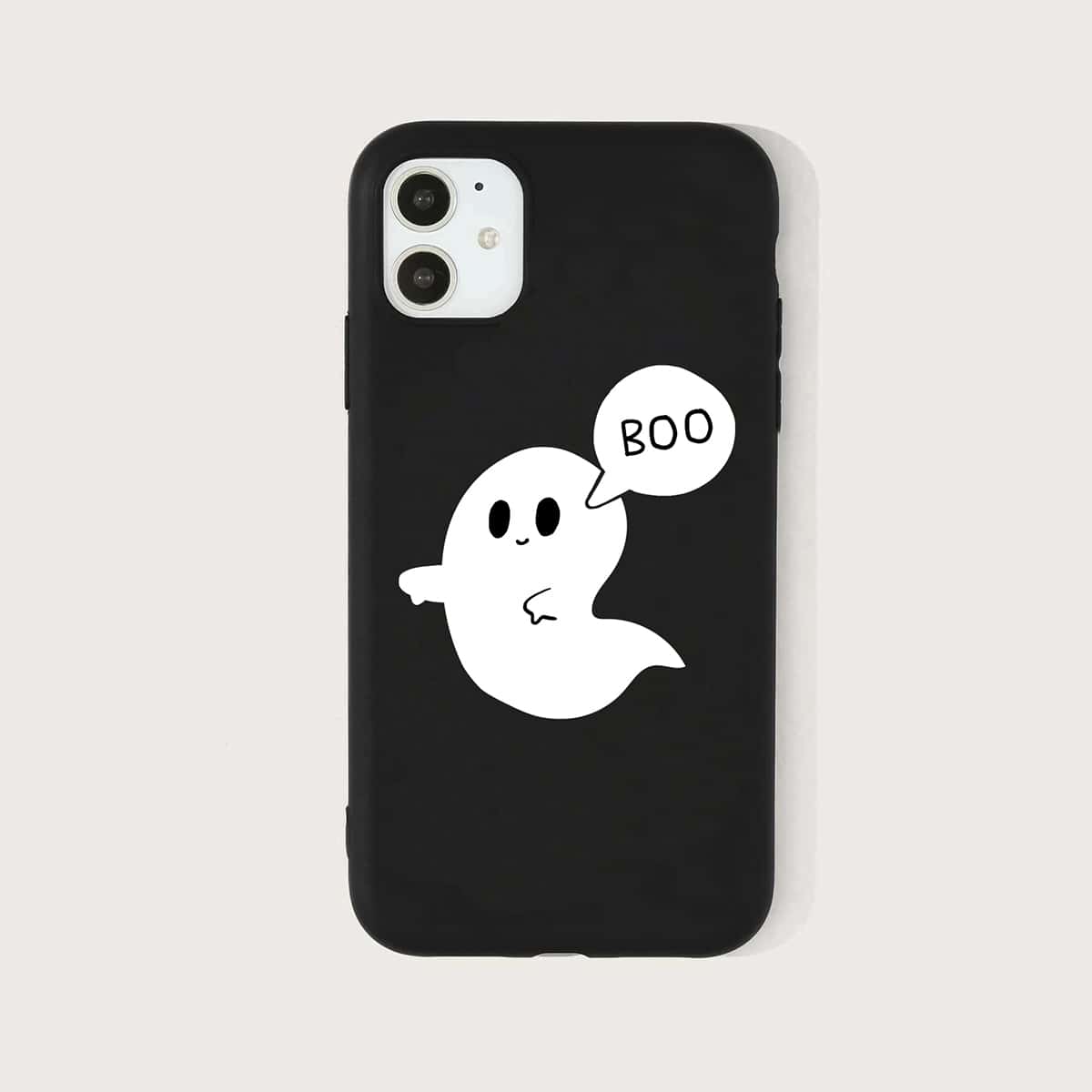 

Halloween Ghost Graphic iPhone Case, Black and white