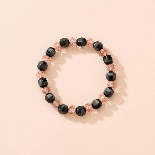 

Two Tone Beaded Bracelet, Multicolor