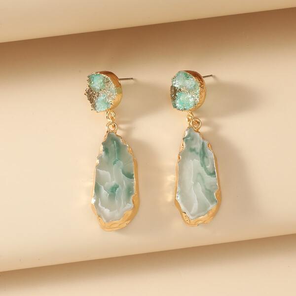 

Natural Stone Drop Earrings, Multicolor