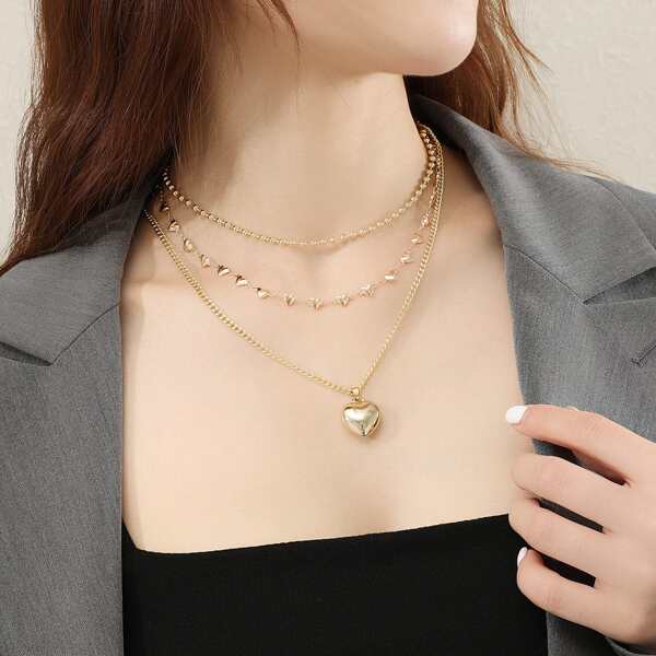 

Gold Heart Layered Necklace