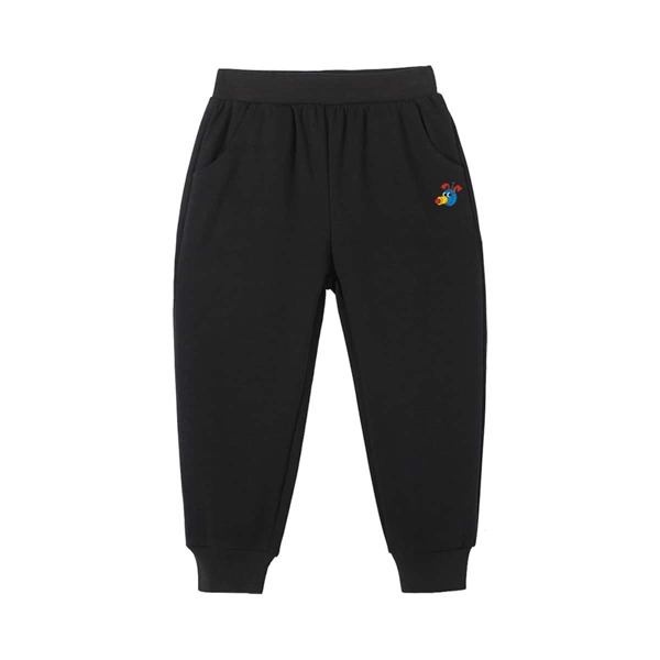 

Boys Cartoon Graphic Slant Pocket Sweatpants, Black