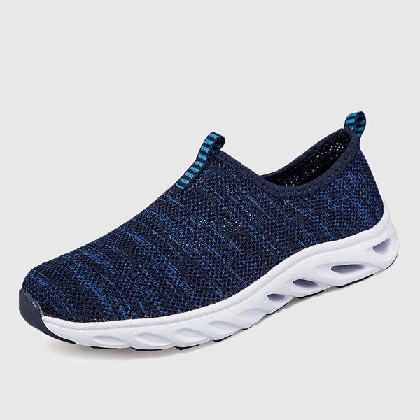 

Men Minimalist Knit Slip On Sneakers, Blue