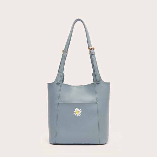

Daisy Graphic Tote Bag, Blue