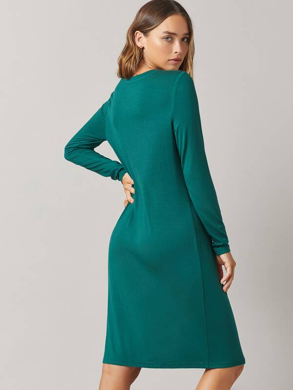 shein teal dress