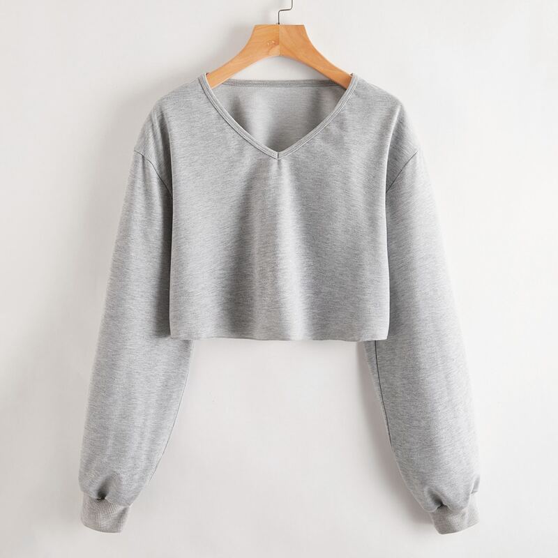 

Solid Crop Tee, Light grey