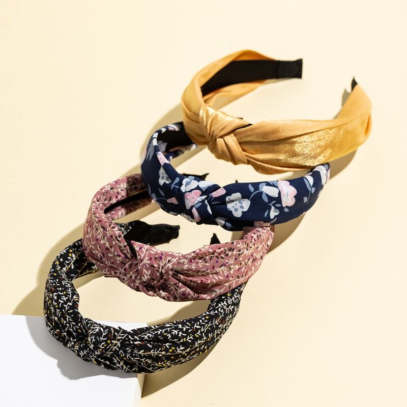 

4pcs Flower Pattern Hair Hoop, Multicolor