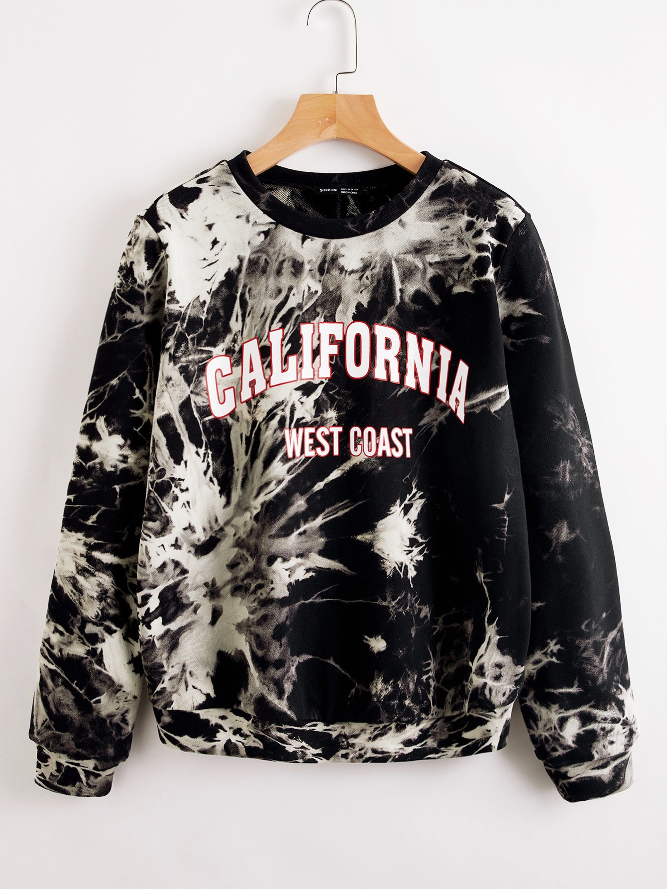 Letter Graphic Tie Dye Pullover thumbnail