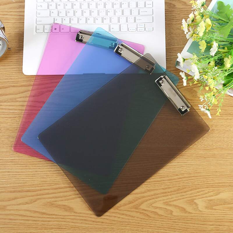 

1pc Random Color Clear Clipboard, Multicolor