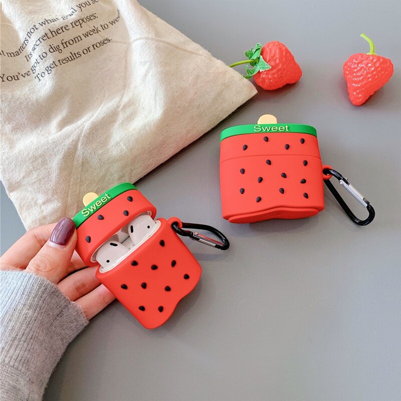 

Strawberry AirPods Case, Red