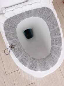 1pc Knitted Closestool Seat Cover - Multicolor - View 1