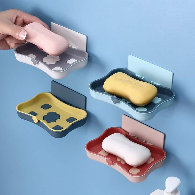 

1pc Wall Mounted Soap Holder, Multicolor