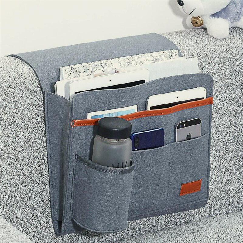 

1pc Felt Storage Bag, Grey
