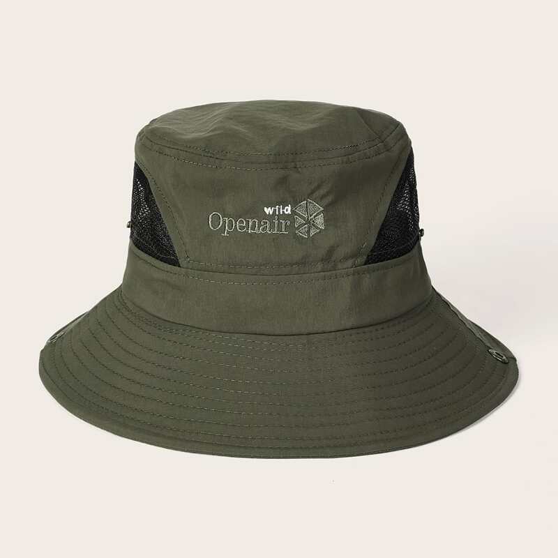 

Guys Letter Graphic Bucket Hat, Army green