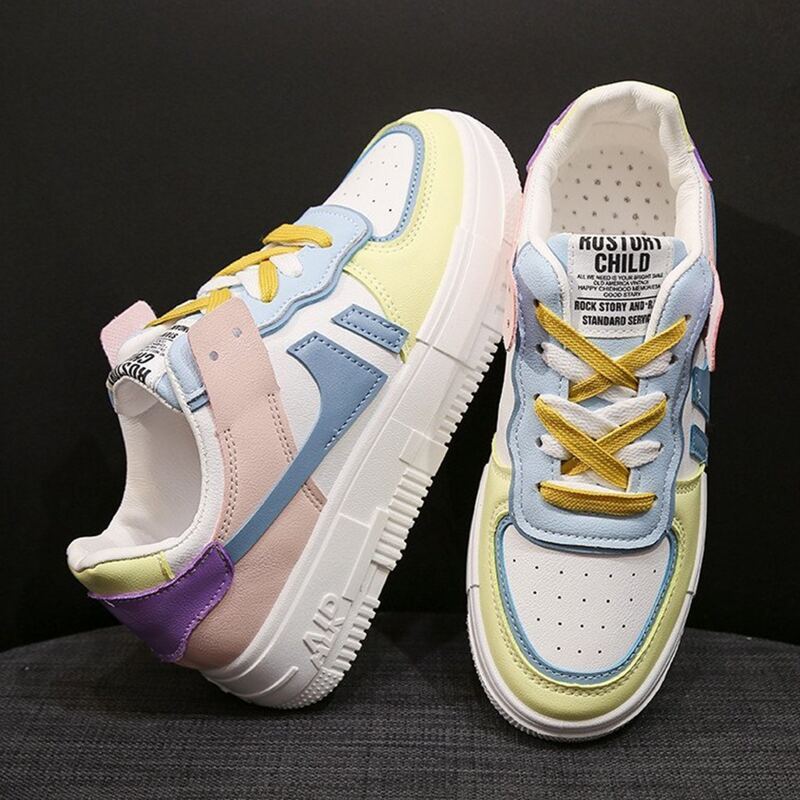 

Colorblock Skate Sneakers, Pink