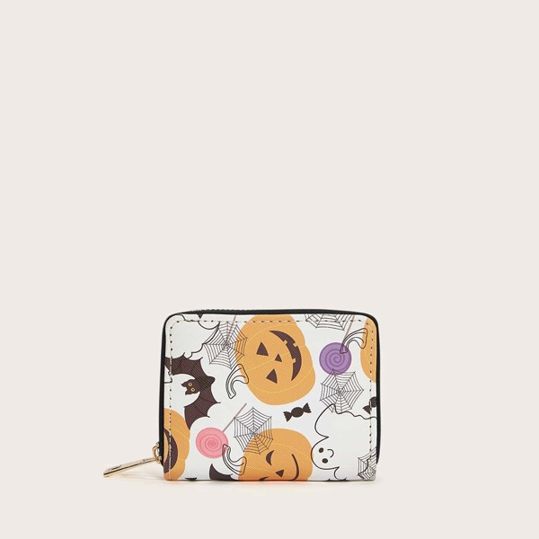 

Halloween Pumpkin Graphic Purse, Multicolor