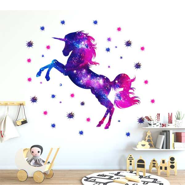 

Unicorn Print Wall Sticker, Multicolor