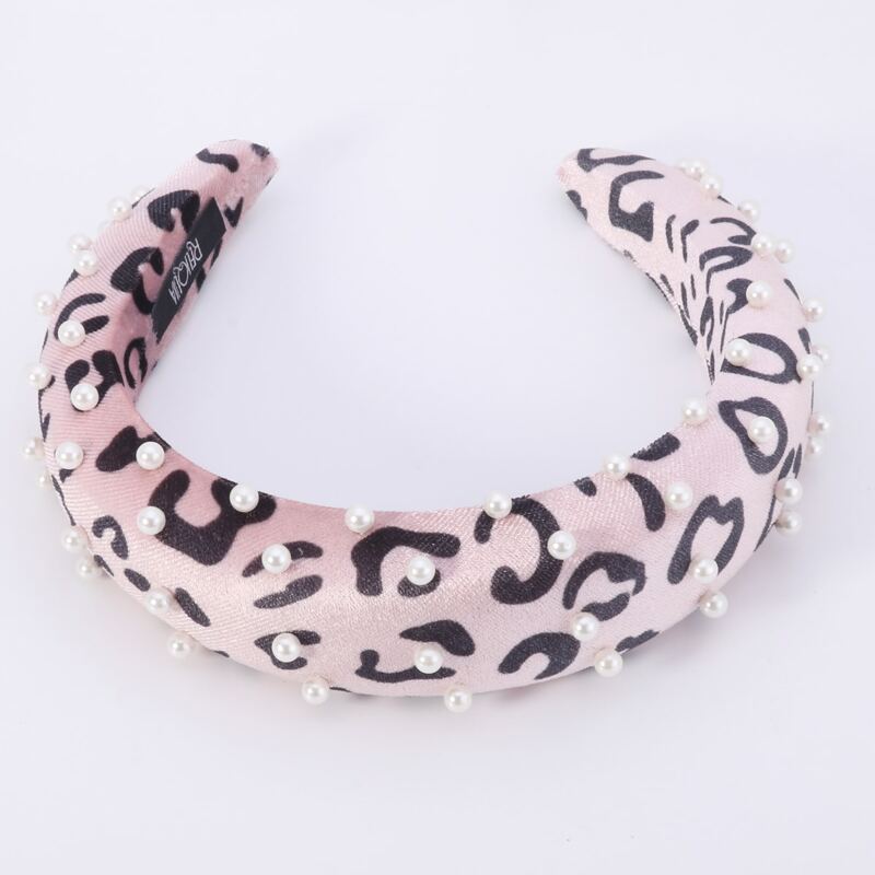 

Faux Pearl Leopard Hair Hoop, Multicolor