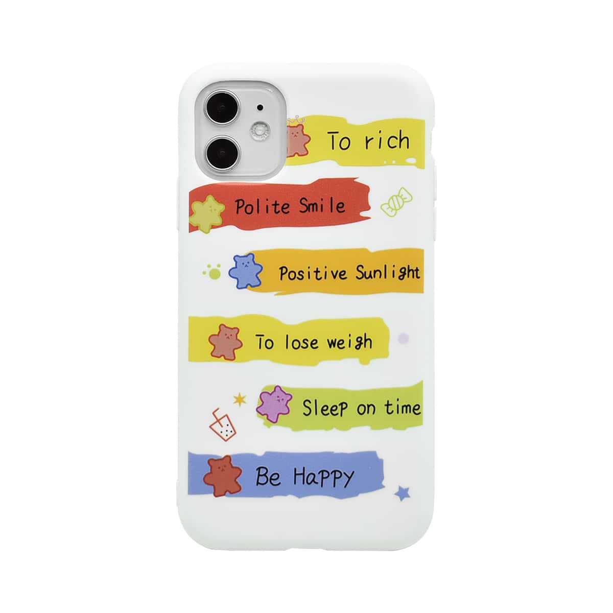 

Letter Graphic iPhone Case, White