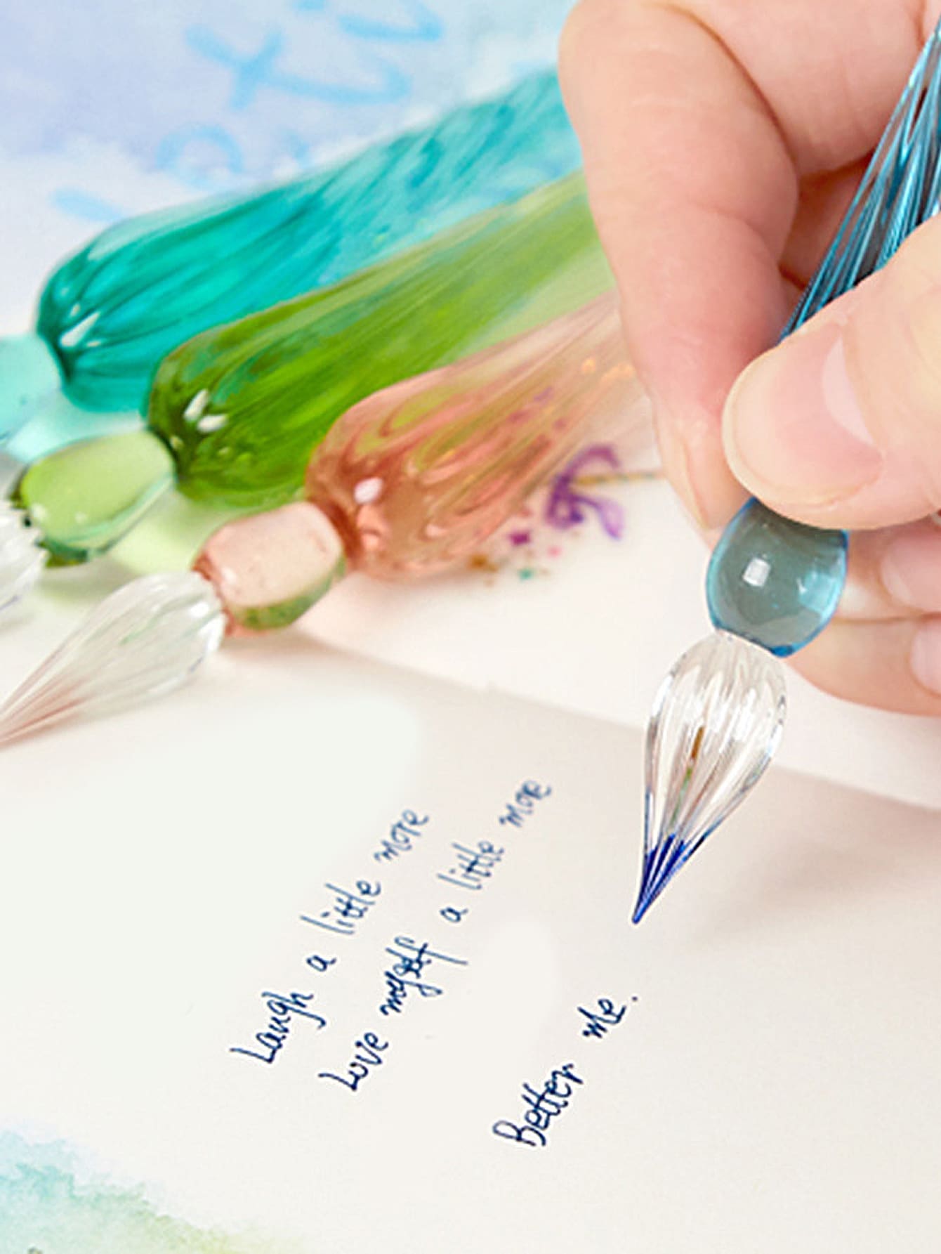 1 cái bút nhúng thủy tinh màu ngẫu nhiên - Nhiều màu - Xem 1