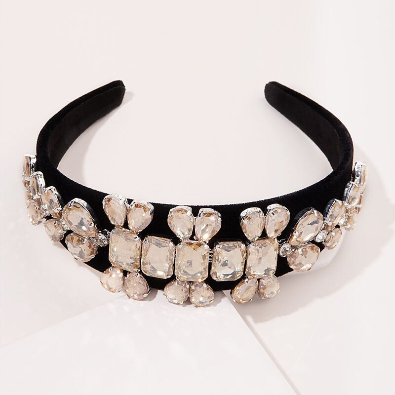 

Gemstone Decor Hair Hoop, Champagne