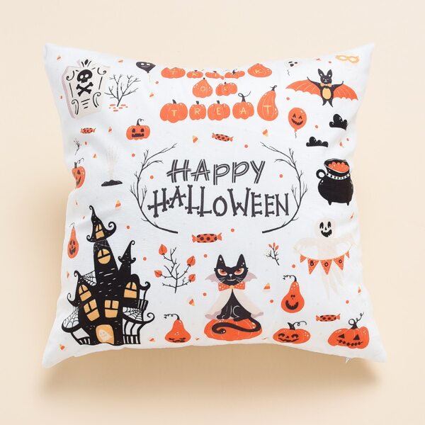 

Halloween Pattern Cushion Cover Without Filler, Multicolor