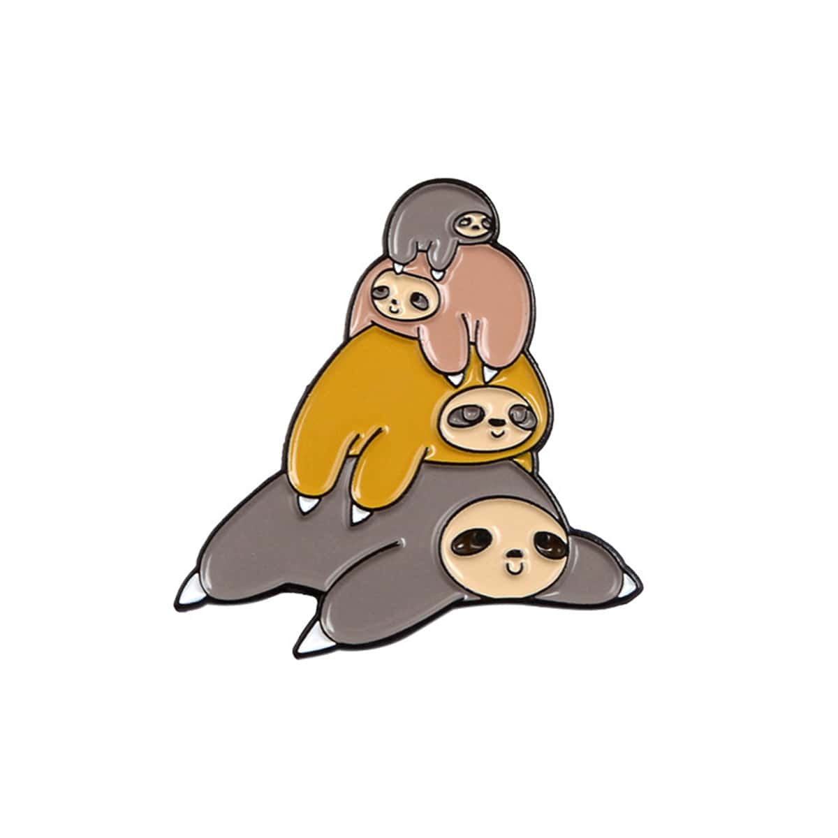

1pc Cartoon Sloth Brooch, Multicolor