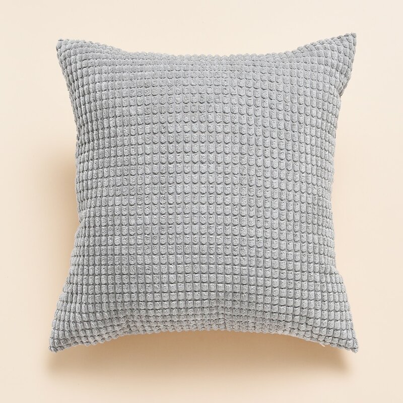 

Solid Color Cushion Cover Without Filler, Grey