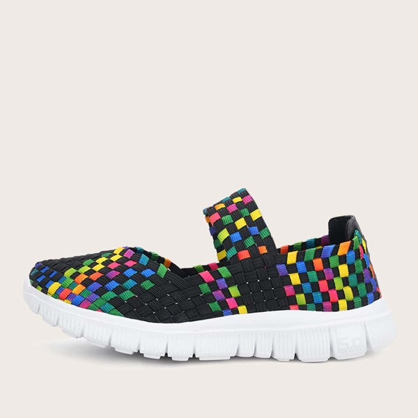 

Braided Slip On Sneakers, Multicolor