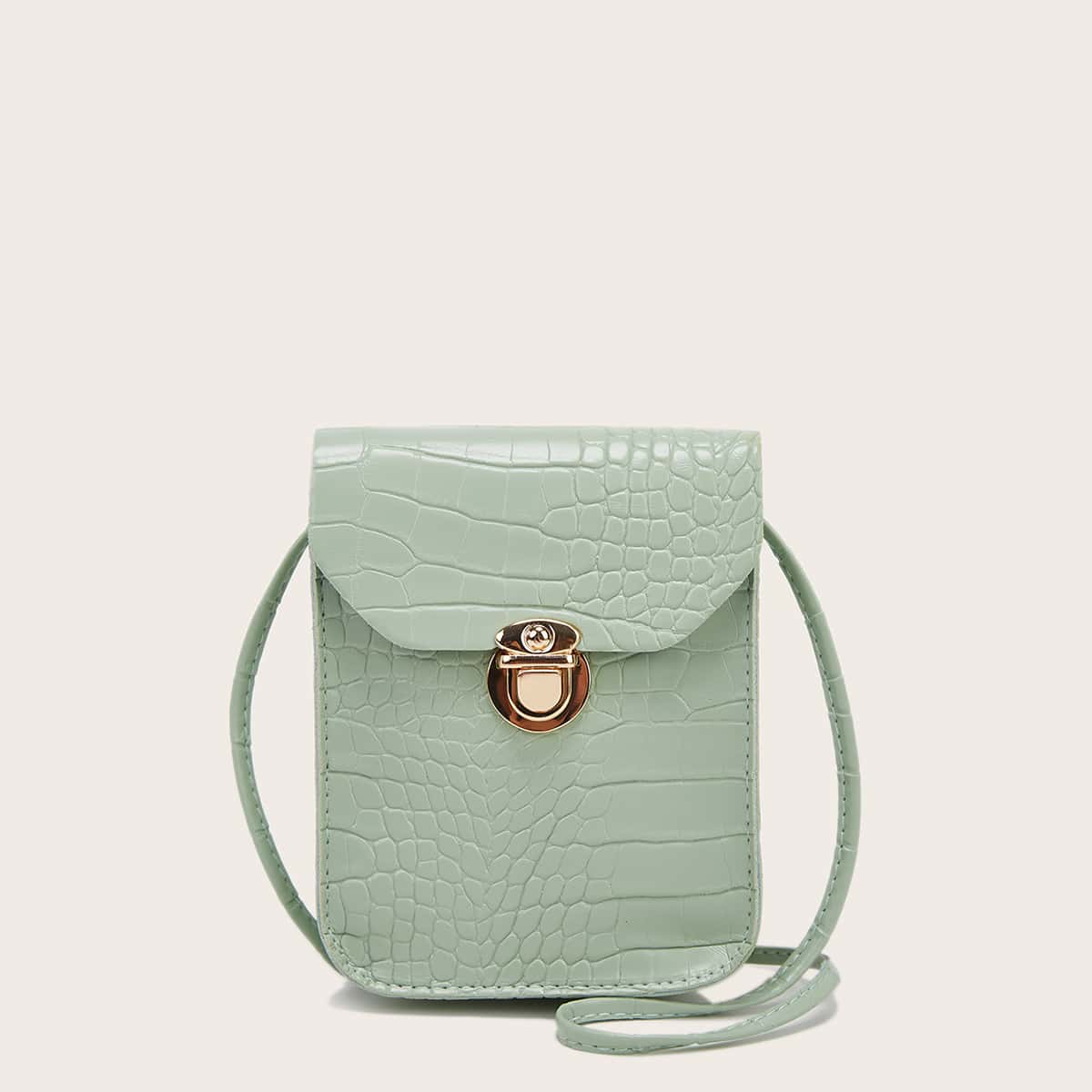 

Crocodile Crossbody Bag, Green