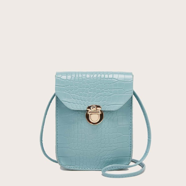 

Crocodile Crossbody Bag, Blue