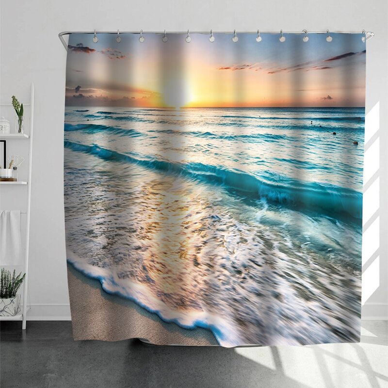 

Sea Print Shower Curtain, Multicolor