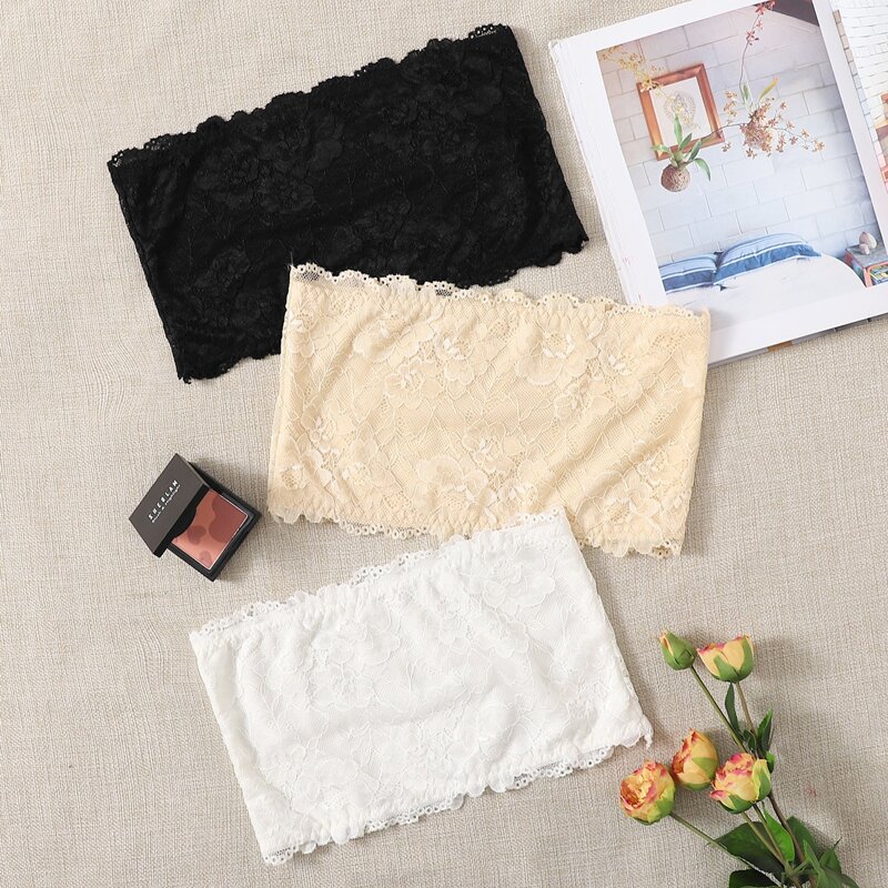 

3pack Floral Lace Bandeau Set, Multicolor