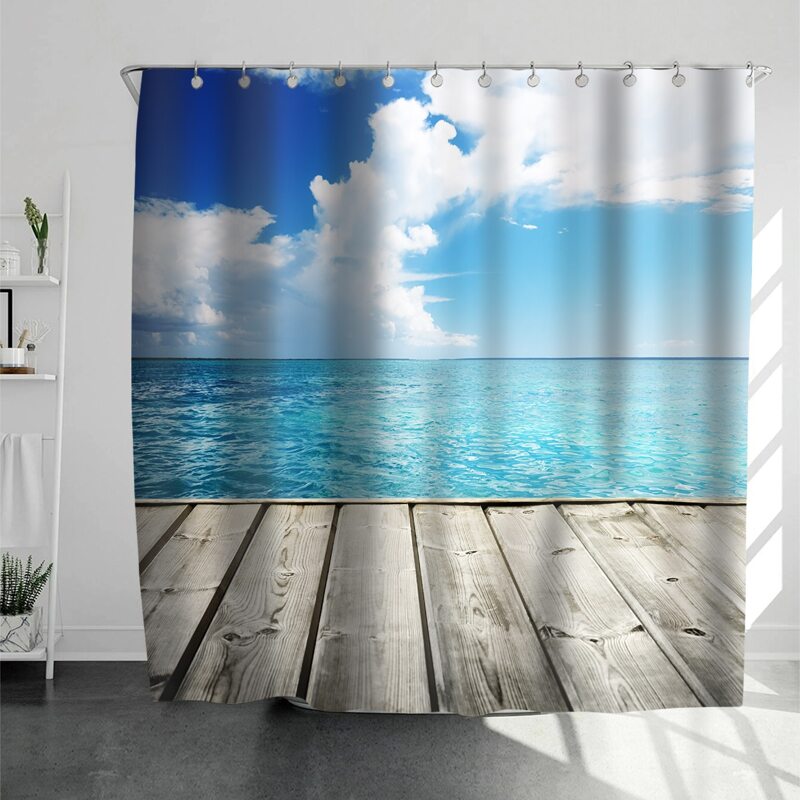 

Landscape Print Shower Curtain, Multicolor