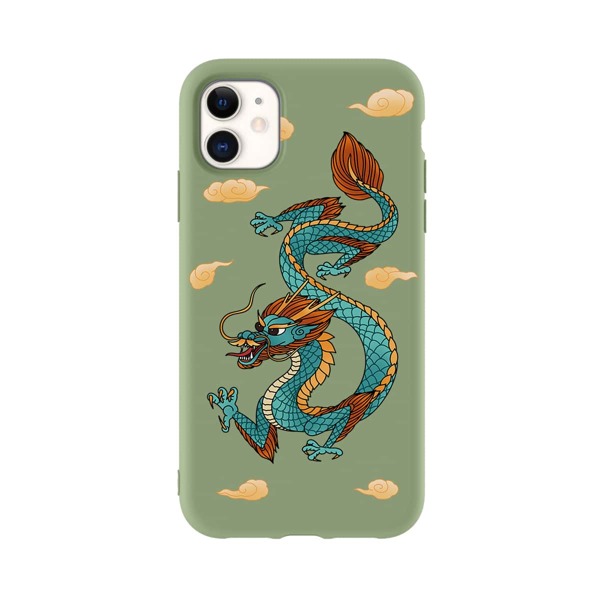 

Chinese Dragon iPhone Case, Green