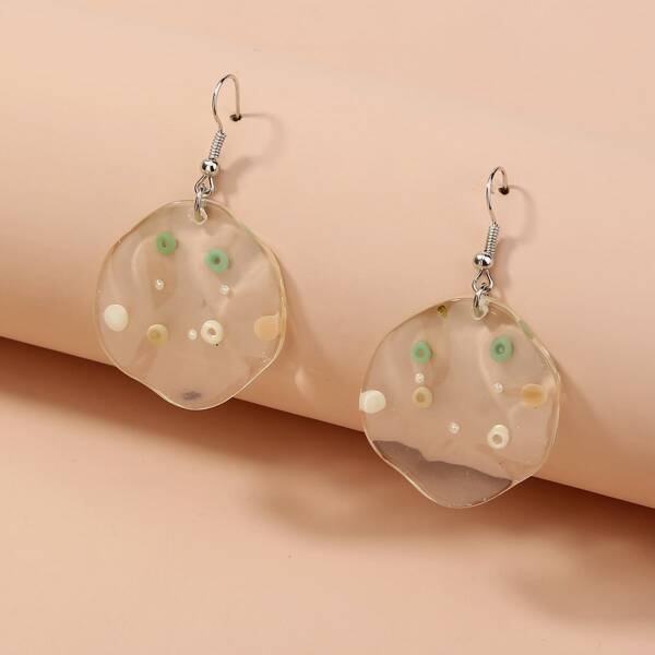 

Irregular Clear Resin Earrings