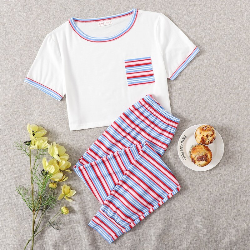 

Striped Pants PJ Set, Multicolor