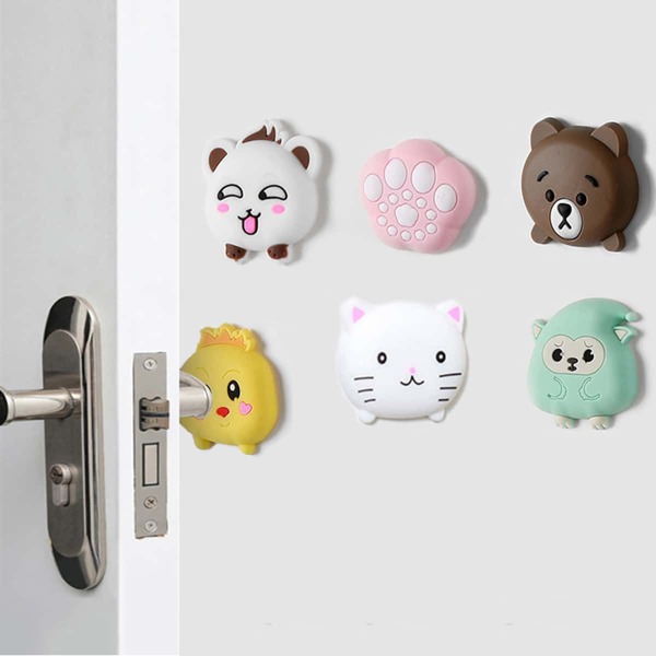 

2pcs Random Cartoon Door Crash Pad, Multicolor
