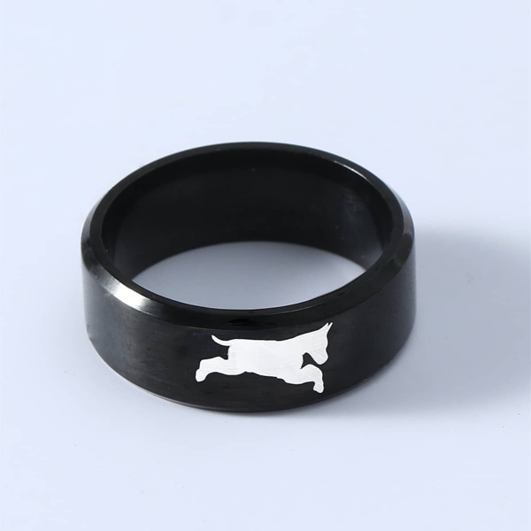 

Men Animal Design Ring, Black