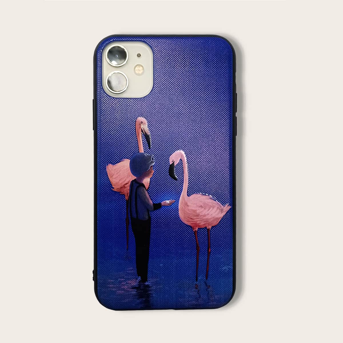 

Child & Crane iPhone Case, Blue