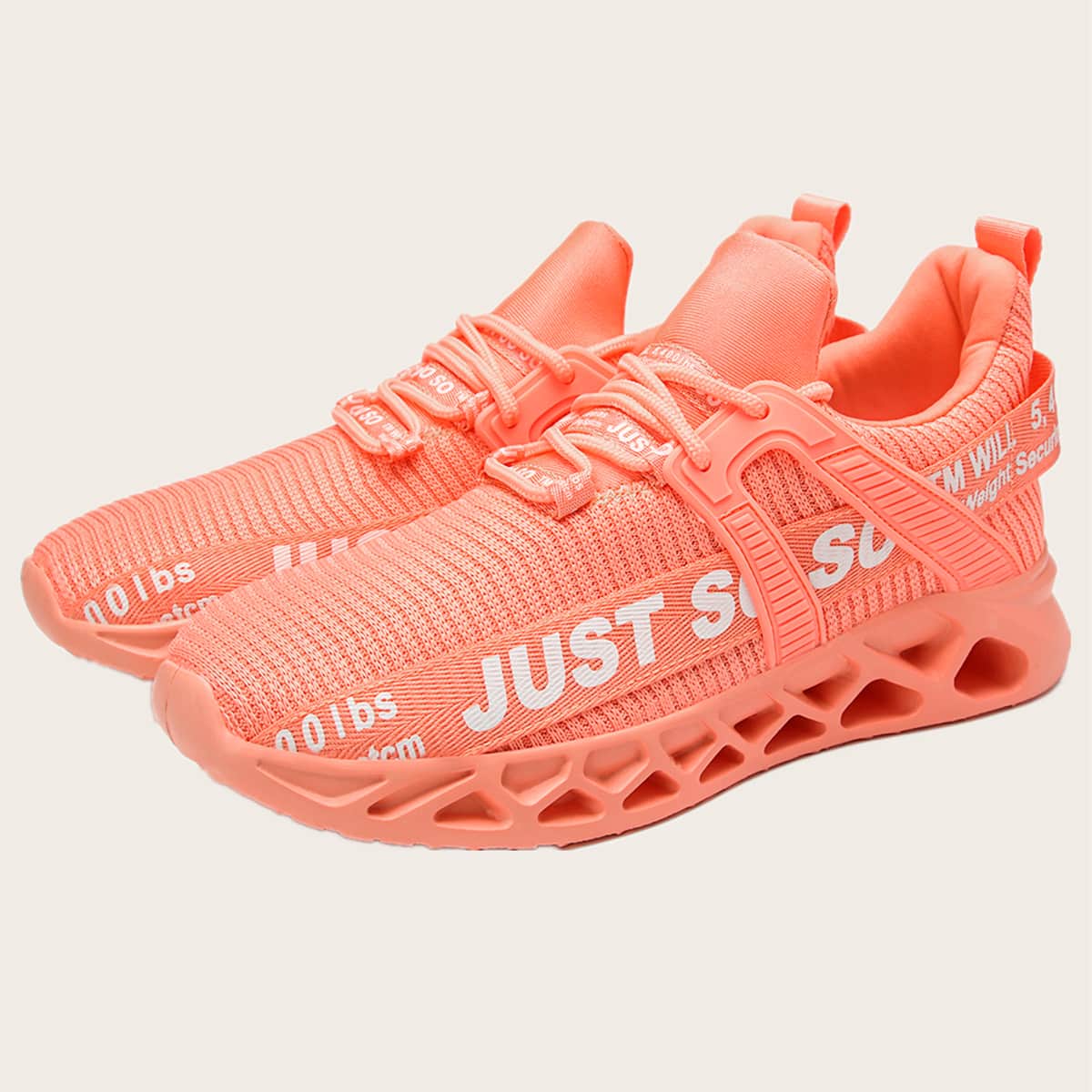 

Guys Letter Graphic Knit Chunky Sneakers, Bright pink