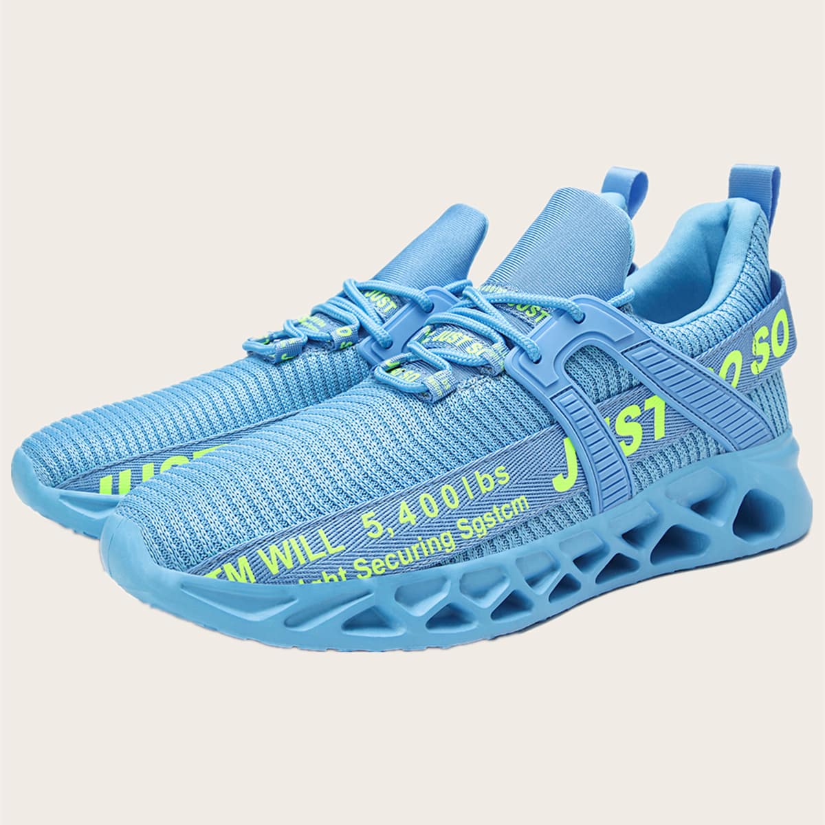 

Guys Letter Graphic Knit Chunky Sneakers, Blue