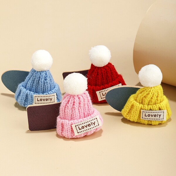 

4pcs Hat Decor Hair Clip, Multicolor