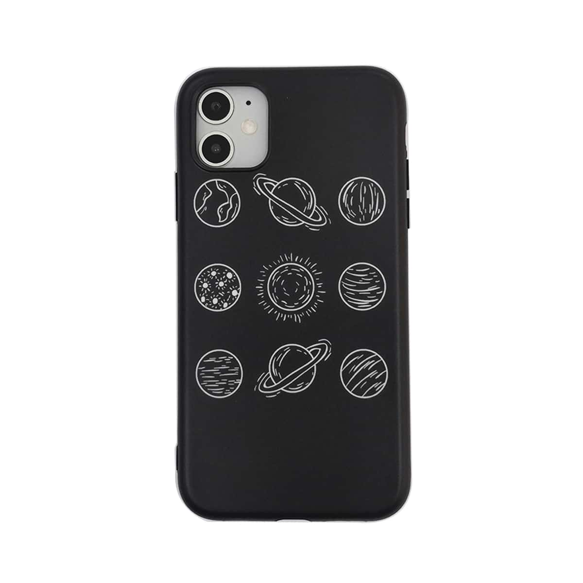 

Planet iPhone Case, Black and white