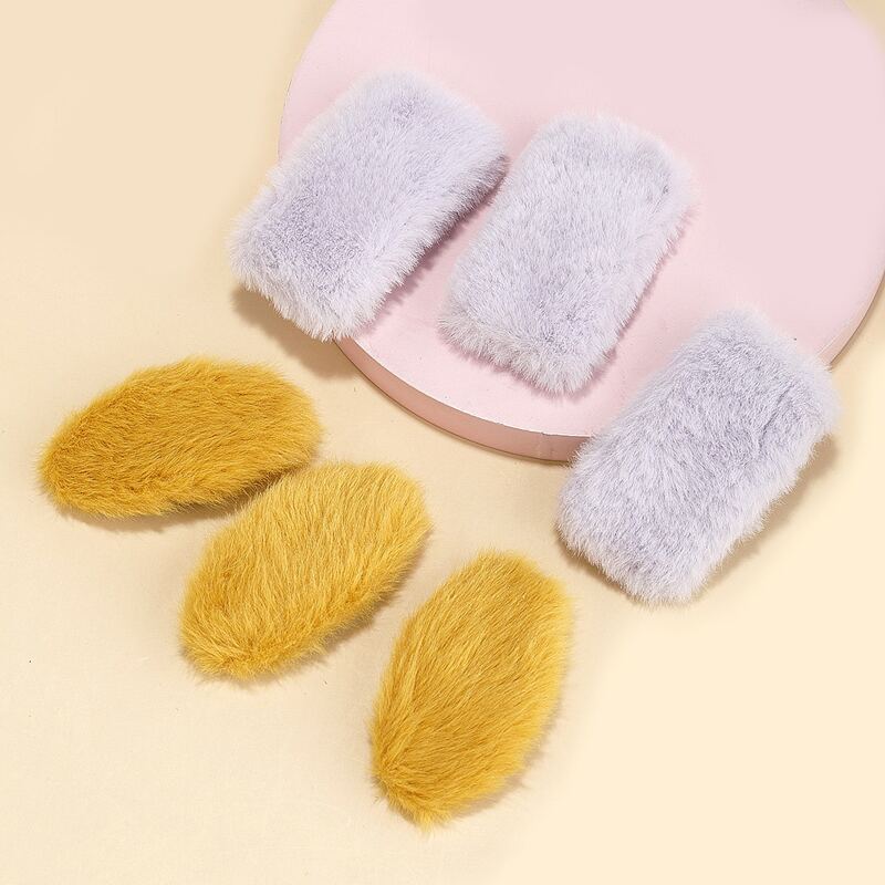 

6pcs Fluffy Hair Clip, Multicolor