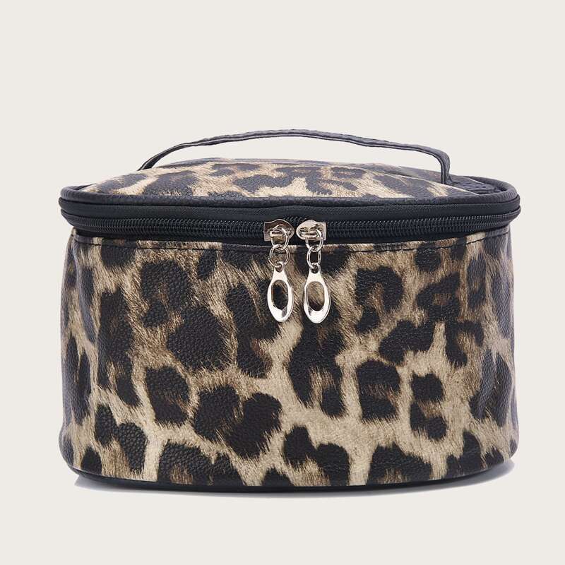 

Leopard Bucket Makeup Bag, Multicolor
