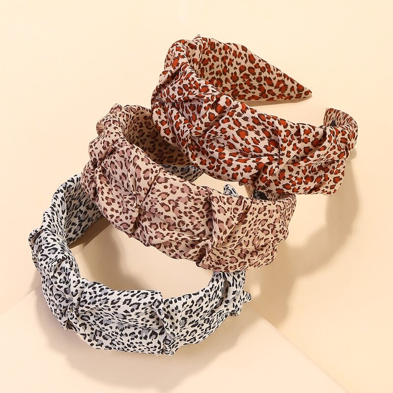 

3pcs Leopard Hair Hoop, Multicolor