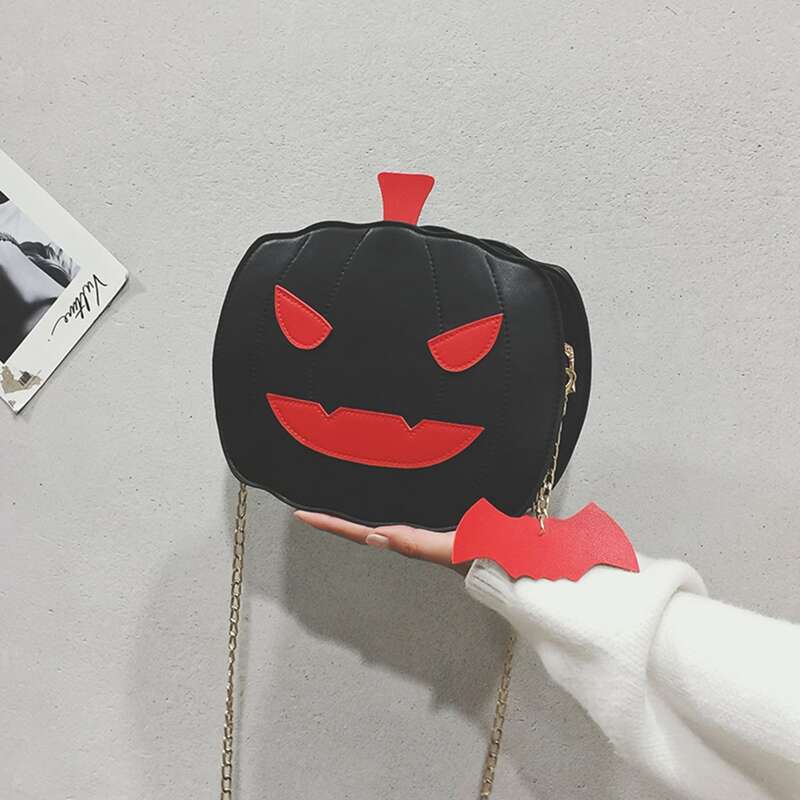 

Halloween Pumpkin Crossbody Bag, Black
