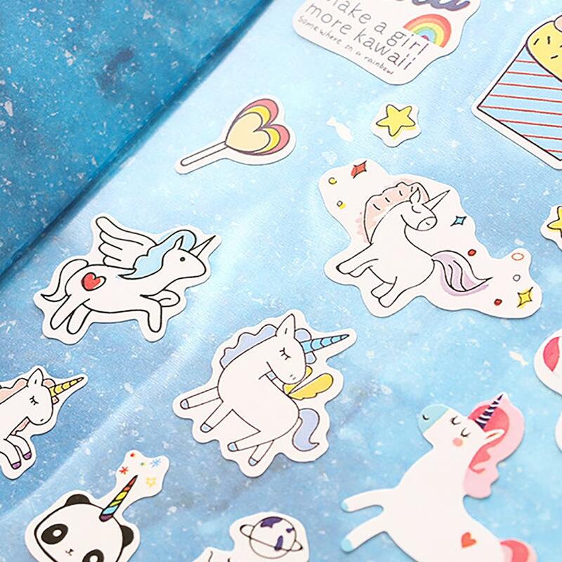 

7sheets Unicorn Print Random Sticker, Multicolor