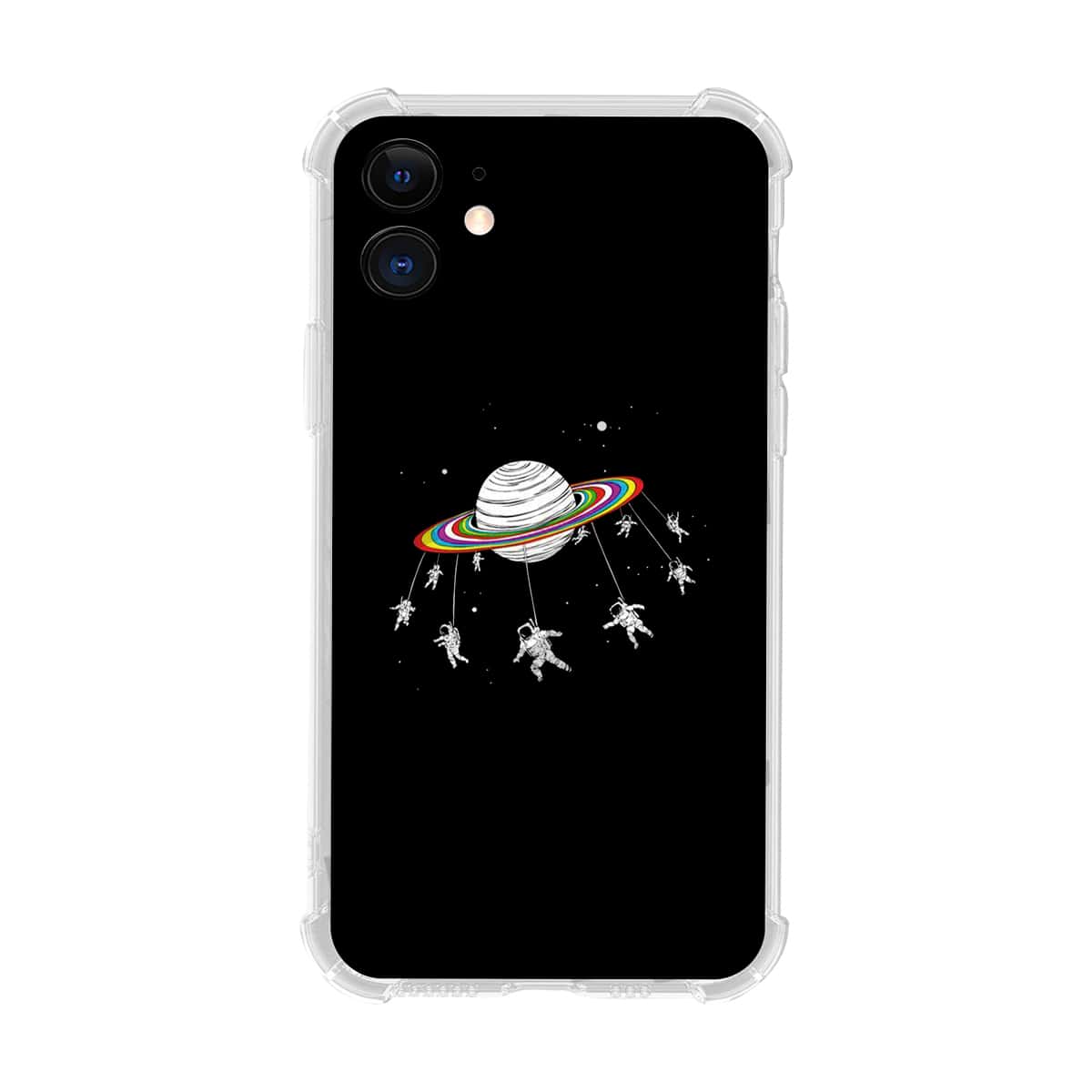 

Astronaut & Planet iPhone Case, Black